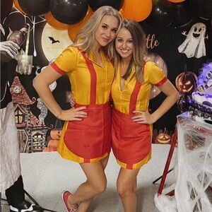 2 broke girls Halloween Yellow and Red Outfit
